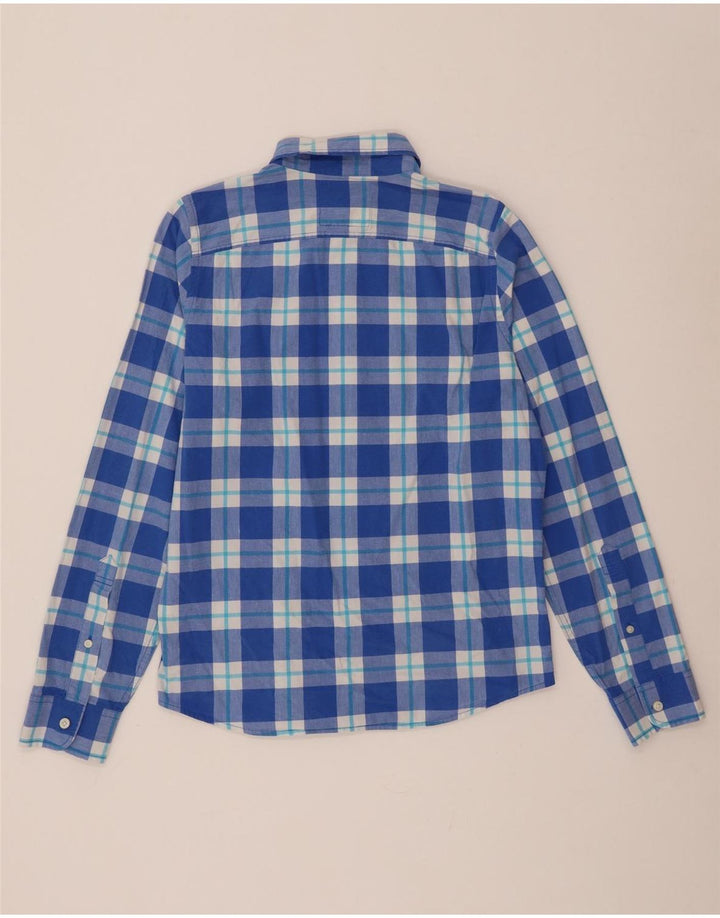 Camicia Hollister da uomo in cotone a quadri blu medio