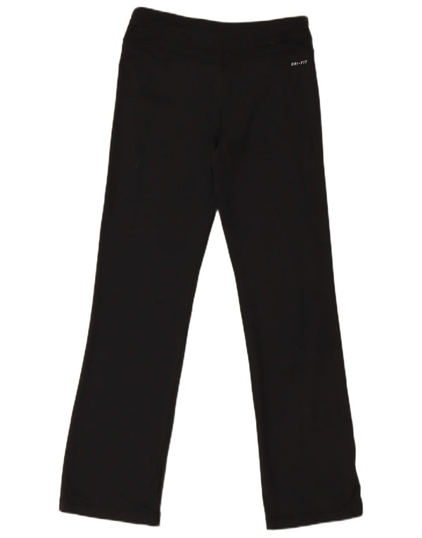 Nike Womens Dri Fit Tracksuit Trousers UK 10 Small  Black Nylon