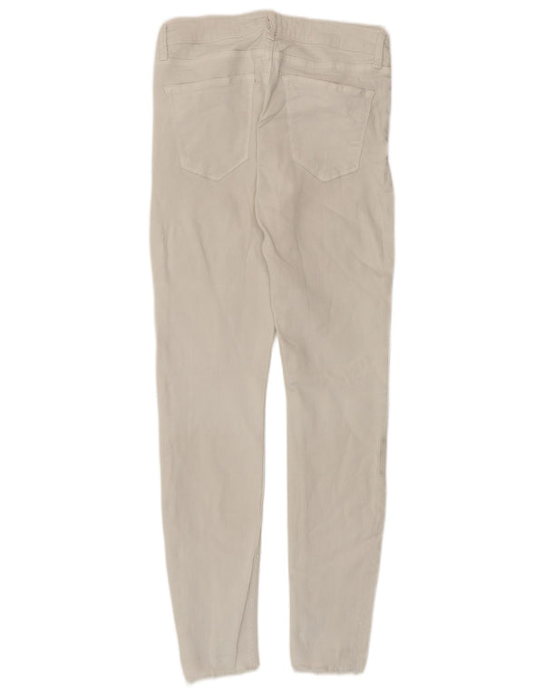 Jeans skinny effetto invecchiato da donna Zara EU 36 XS W26 L27 cotone bianco
