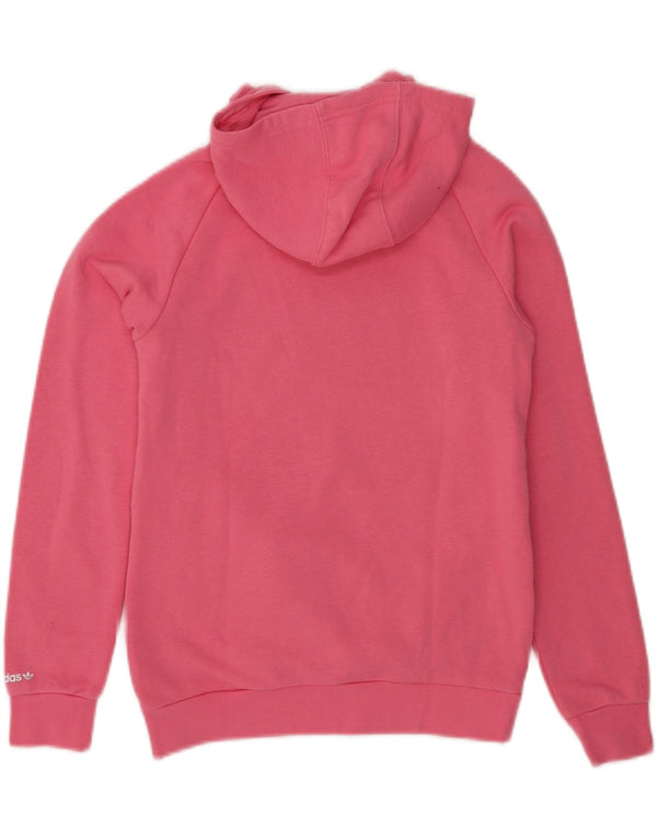 Felpa con cappuccio grafica Adidas per ragazze 11-12 anni in cotone rosa