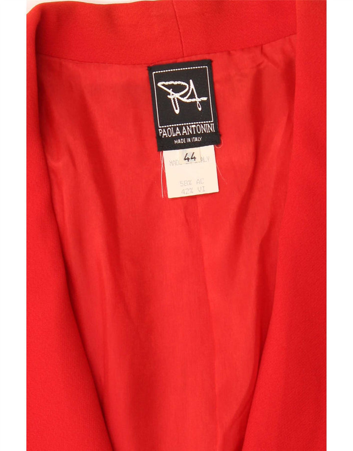 Giacca Blazer 1 Bottone Donna Paola Antonini IT 44 Acetato Rosso Medio