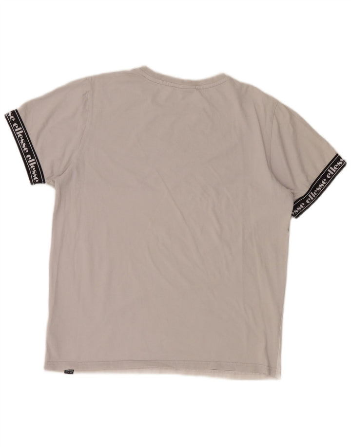 T-shirt grafica da uomo Ellesse Top in cotone color block grigio medio