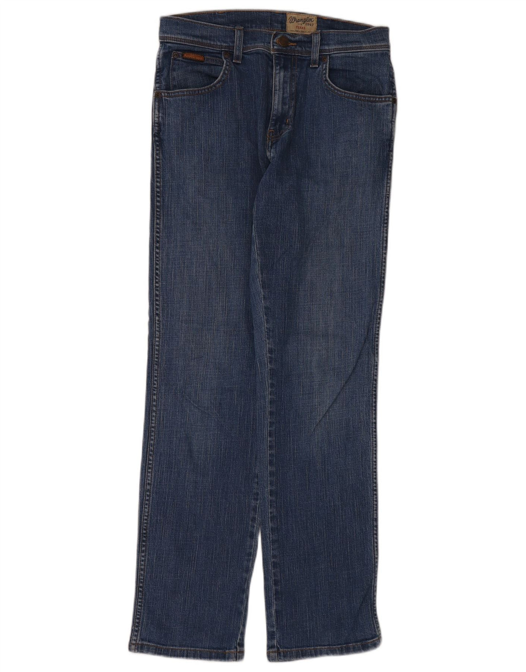 Jeans dritti elasticizzati Texas Wrangler da uomo W30 L32 cotone blu