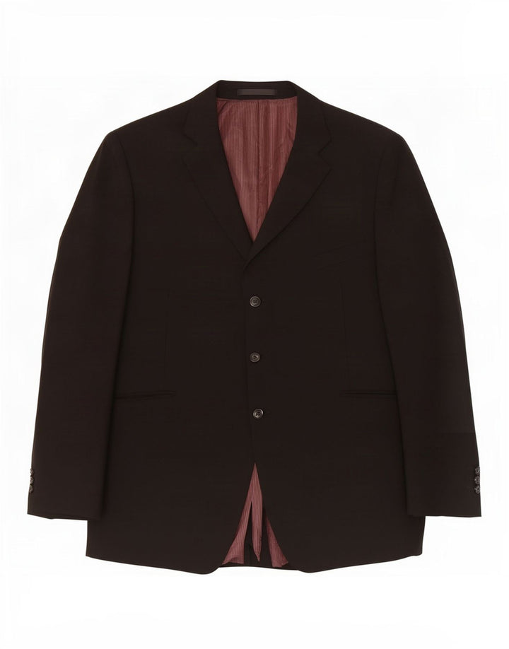 Giacca blazer a 3 bottoni Marks & Spencer da uomo UK 50 3XL poliestere nero