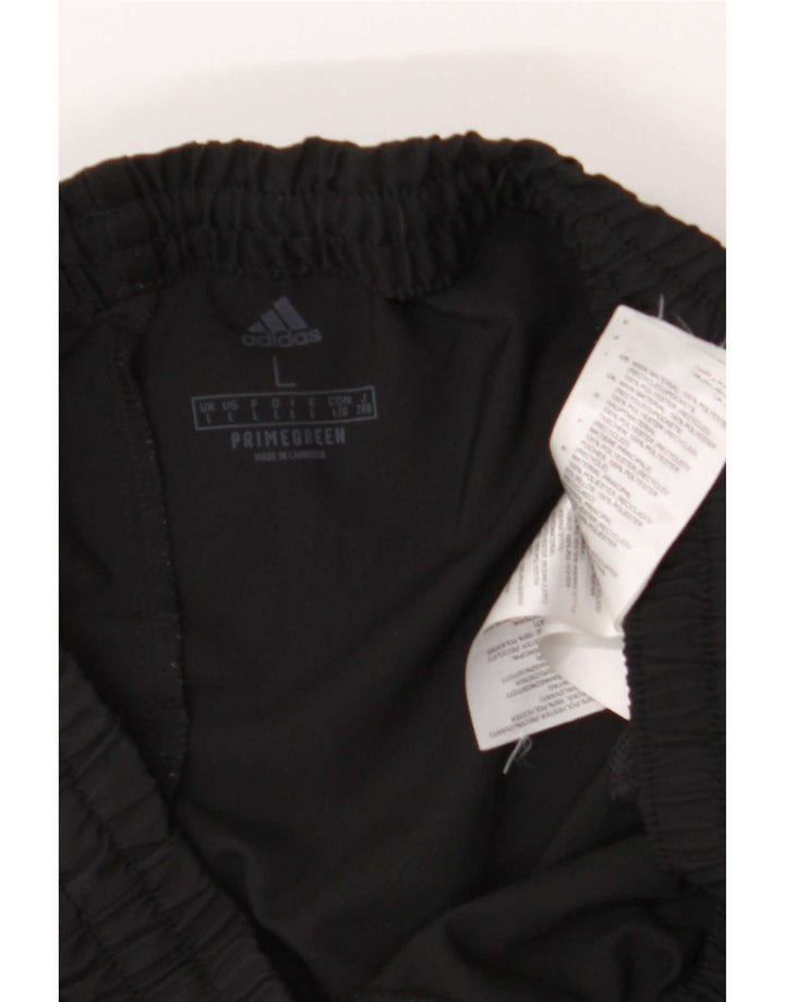 Adidas Pantaloni da tuta da uomo grandi in poliestere nero