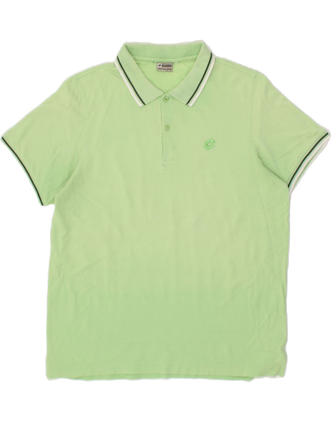 LOTTO Mens Polo Shirt Large Green Cotton Vintage Lotto and Second-Hand Lotto from Messina Hembry 