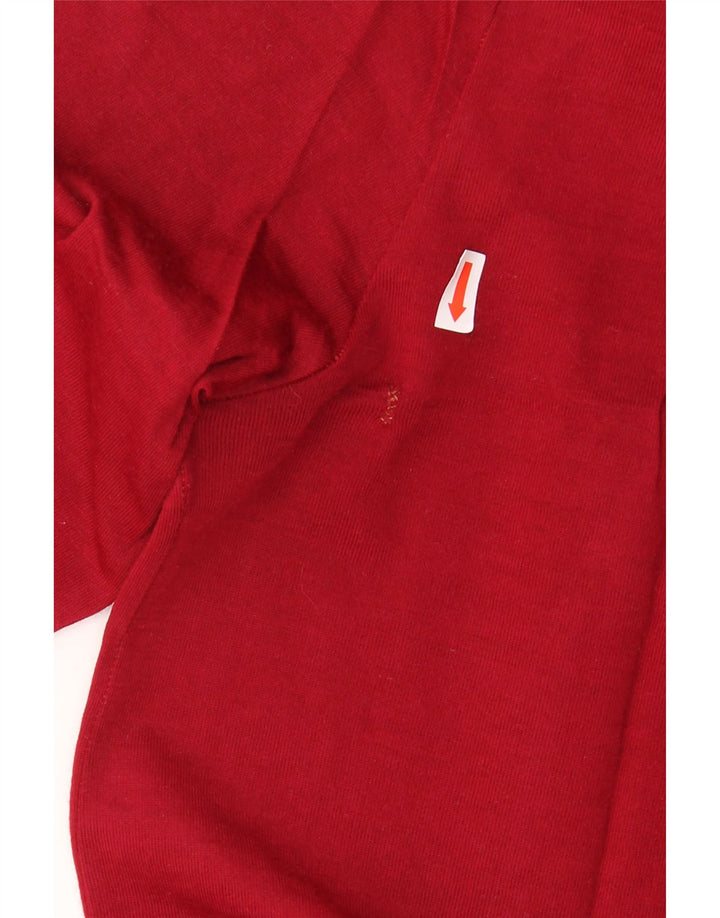 Camicia pullover da uomo VINTAGE taglia 40 15 1/2 lana vergine rossa media