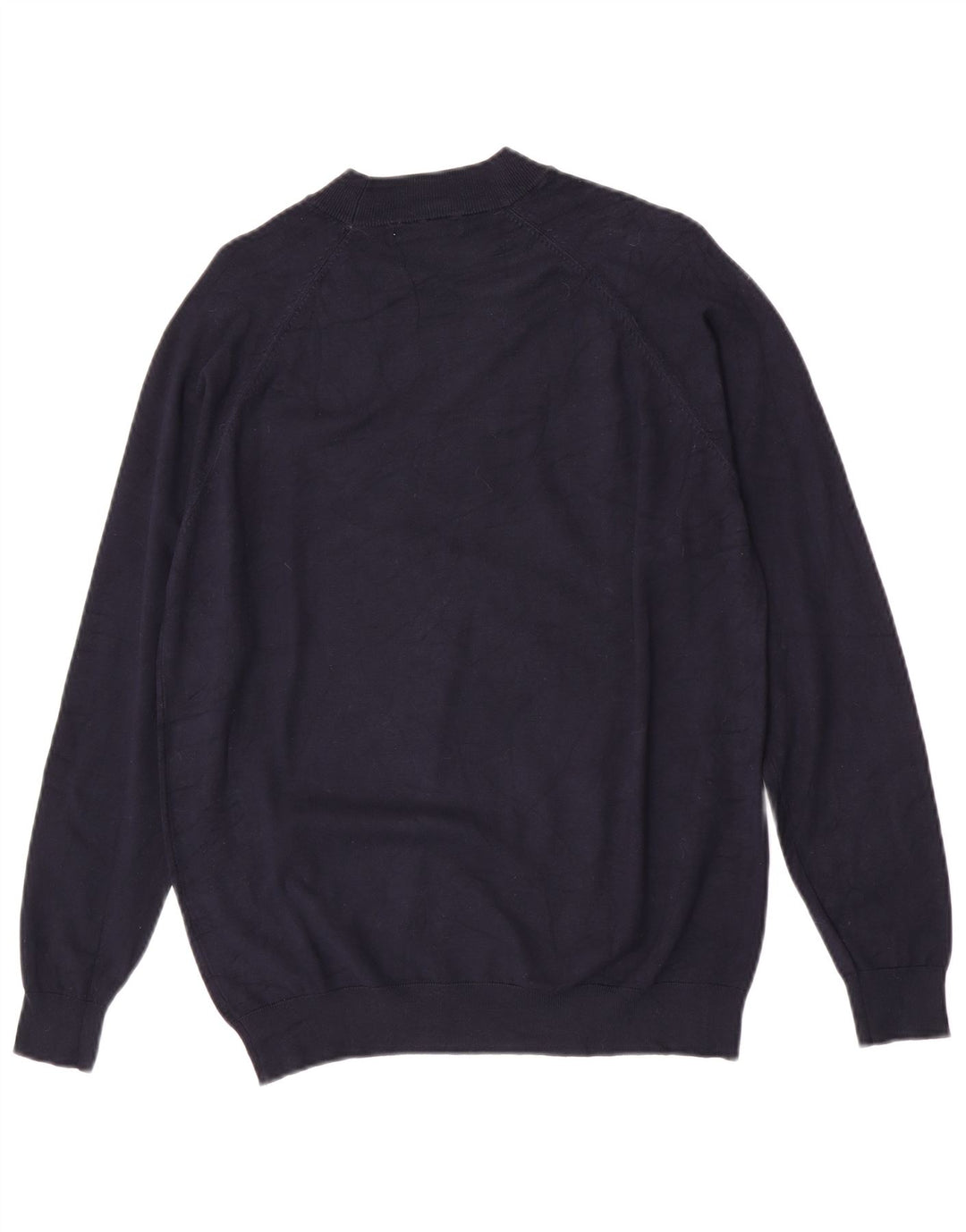 Maglione Zara da uomo girocollo in viscosa blu navy medio