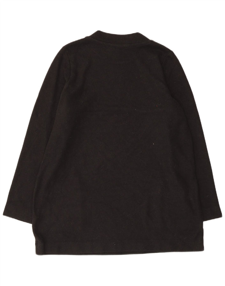 MARKS & SPENCER maglione maglione girocollo da donna UK 16 grande nero