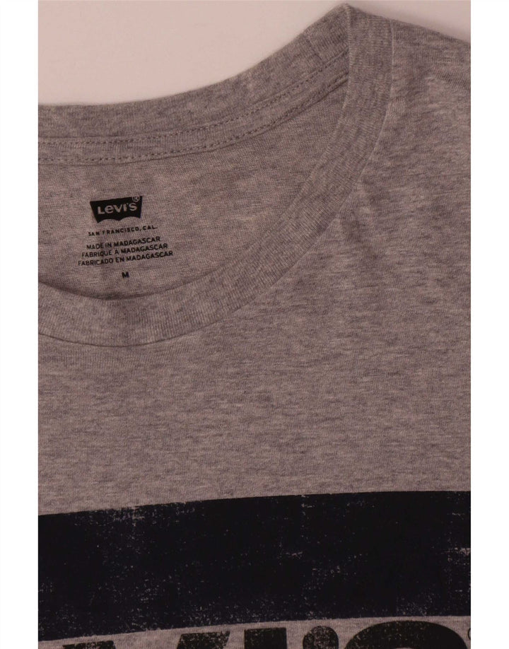 T-shirt grafica da uomo Levi's Top in cotone grigio medio