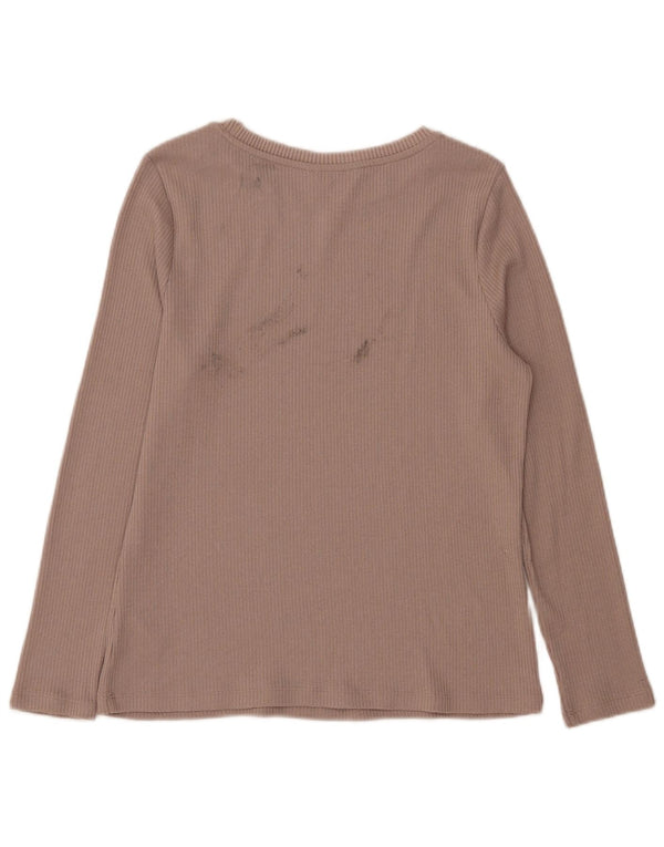 Top manica lunga da donna Marks & Spencer UK 14 Poliestere beige medio