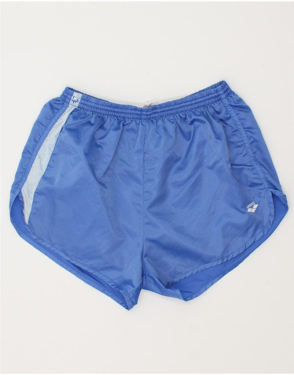 ARENA Girls Sport Shorts 5-6 Years Blue Colourblock Polyamide
