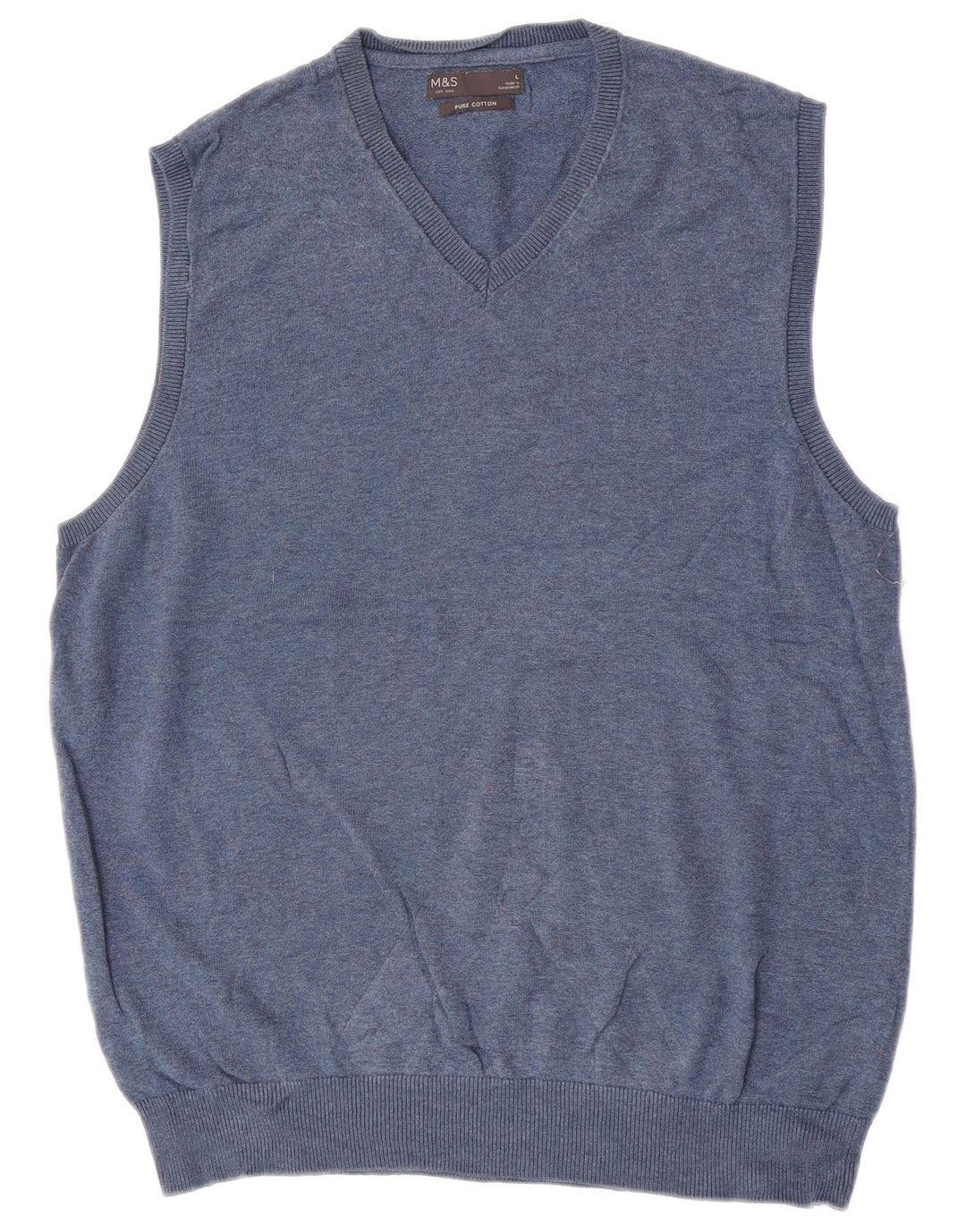 MARKS & SPENCER Canottiera da uomo Canotta grande in cotone blu