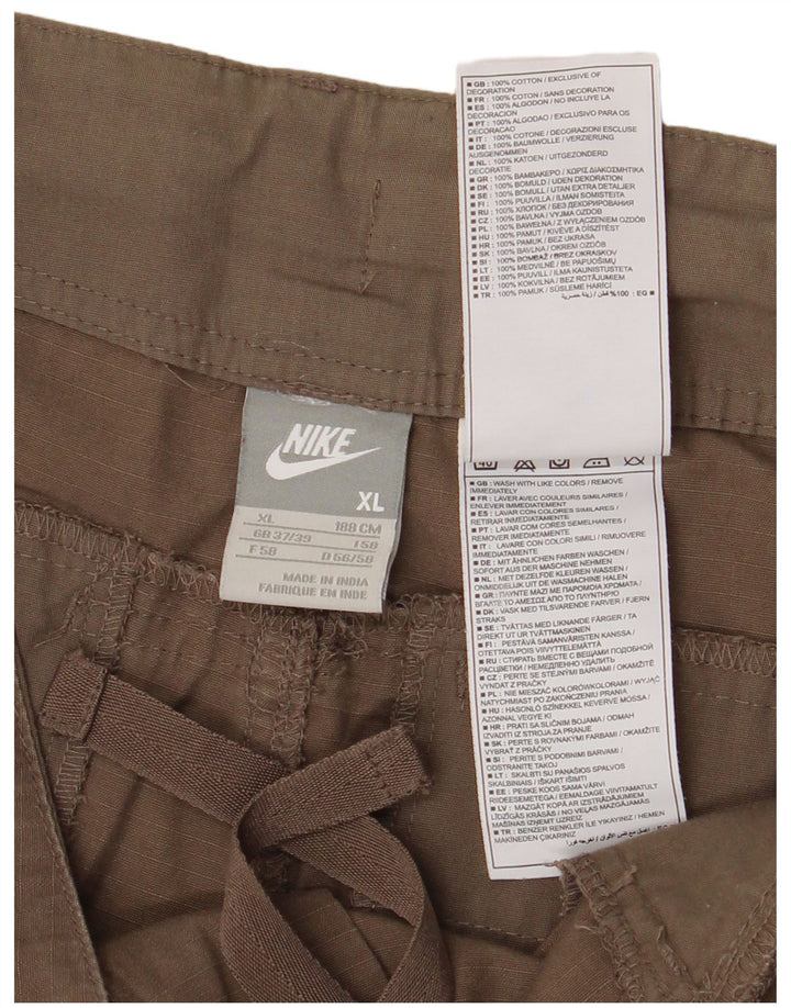 Pantaloncini cargo da uomo NIKE W38 XL in cotone marrone