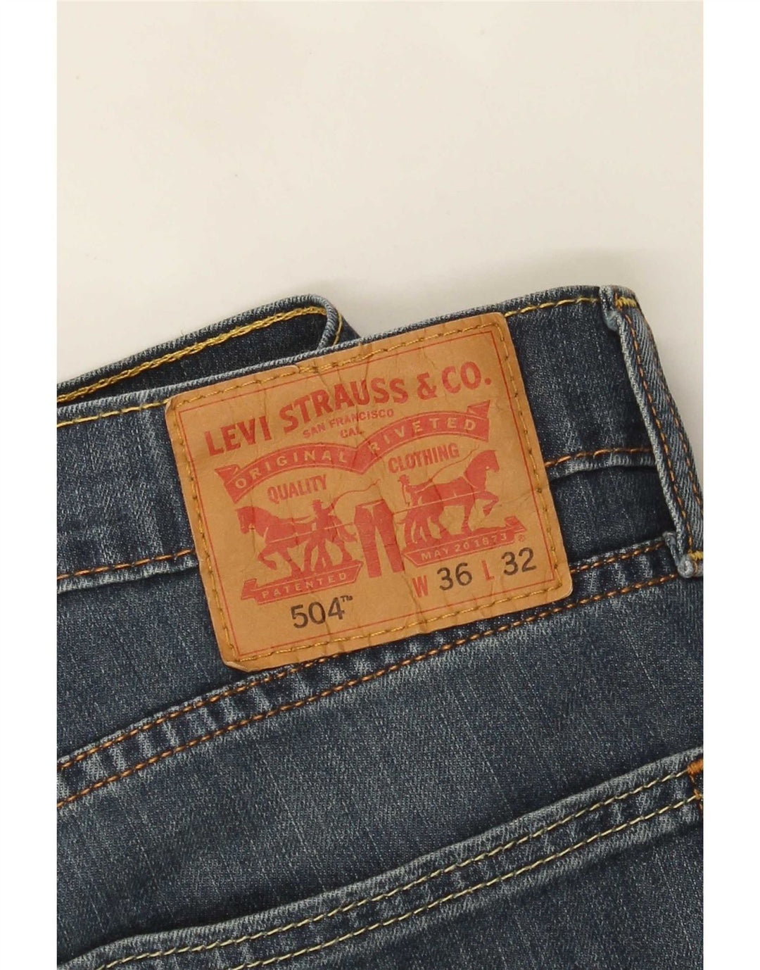 Levi's Uomo 504 Jeans dritti W36 L27 Cotone Blu