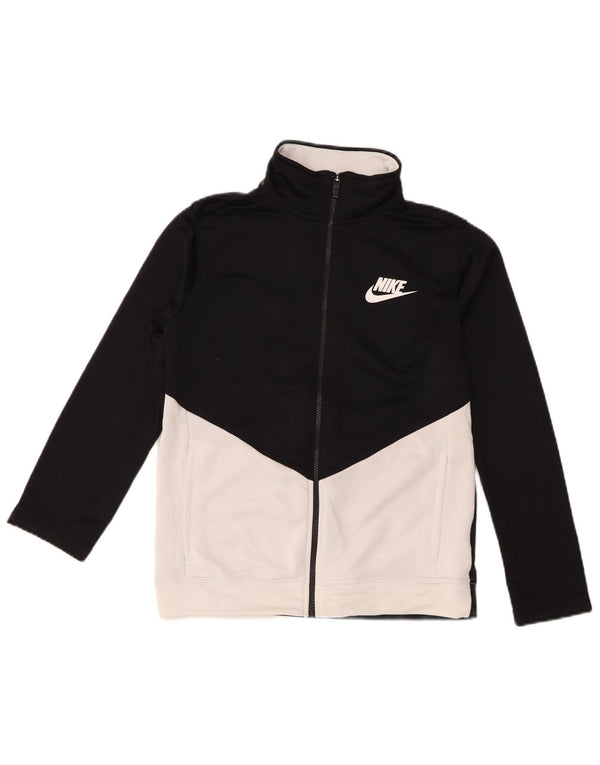 Giacca superiore della tuta da ragazzo Nike 12-13 anni Large Black Colourblock