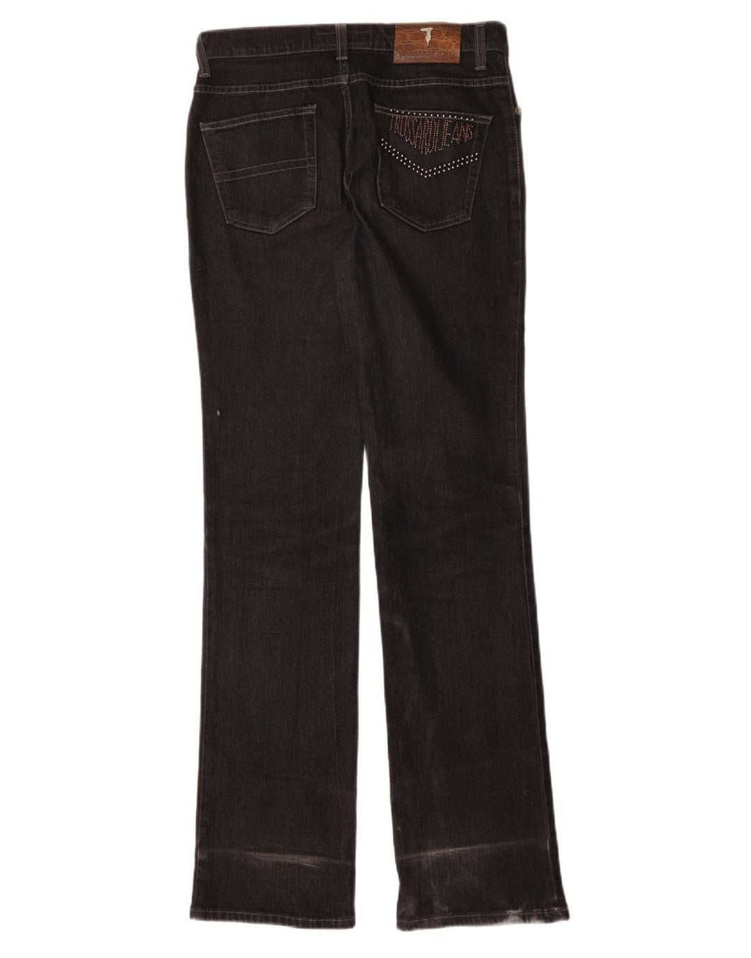 Jeans Trussardi Donna Bootcut IT 42 Medio W26 L33 Nero Cotone