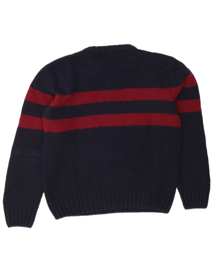 Marlboro Classics Maglione girocollo da uomo grande color block blu navy