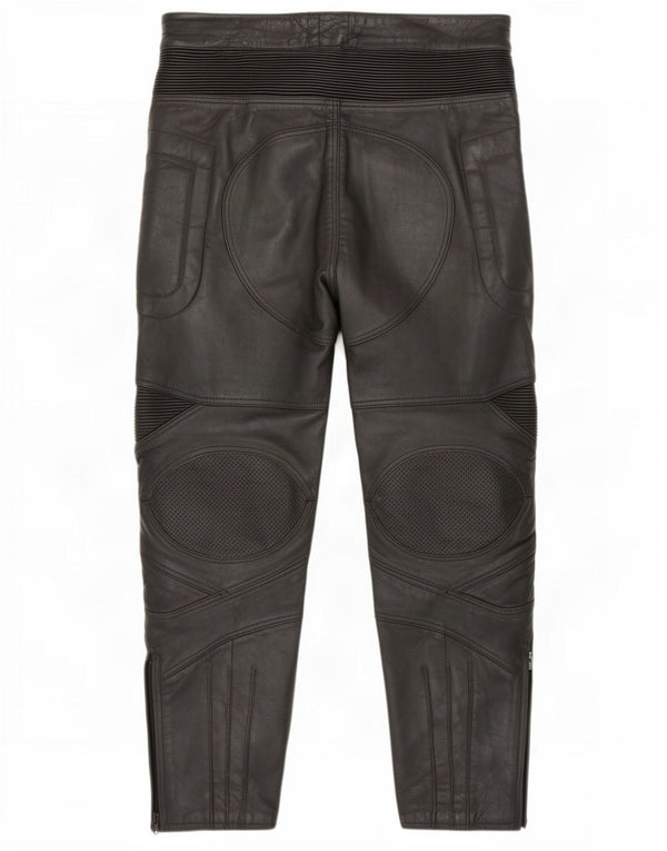 Pantaloni da motociclista in pelle da uomo Buffalo W34 L28 neri