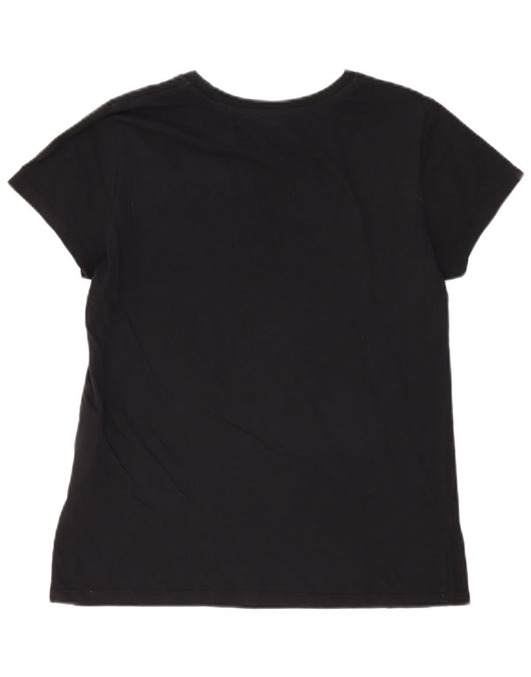 T-shirt grafica da donna Levi's Top UK 10 piccola in cotone nero