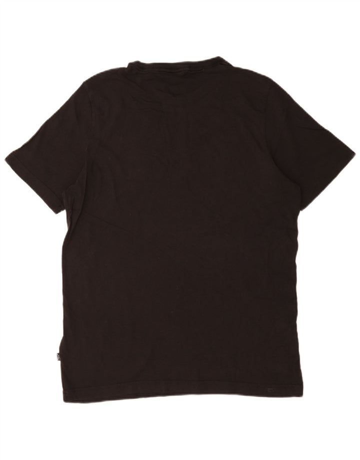T-shirt grafica da uomo Puma Top in cotone nero medio