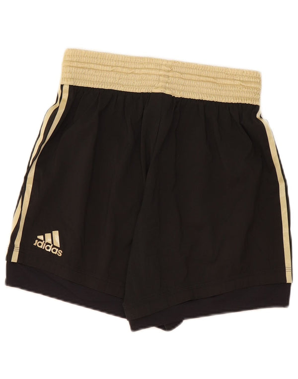 Pantaloncini sportivi Adidas da uomo Deutscher Fussball Bund Small Black Colourblock