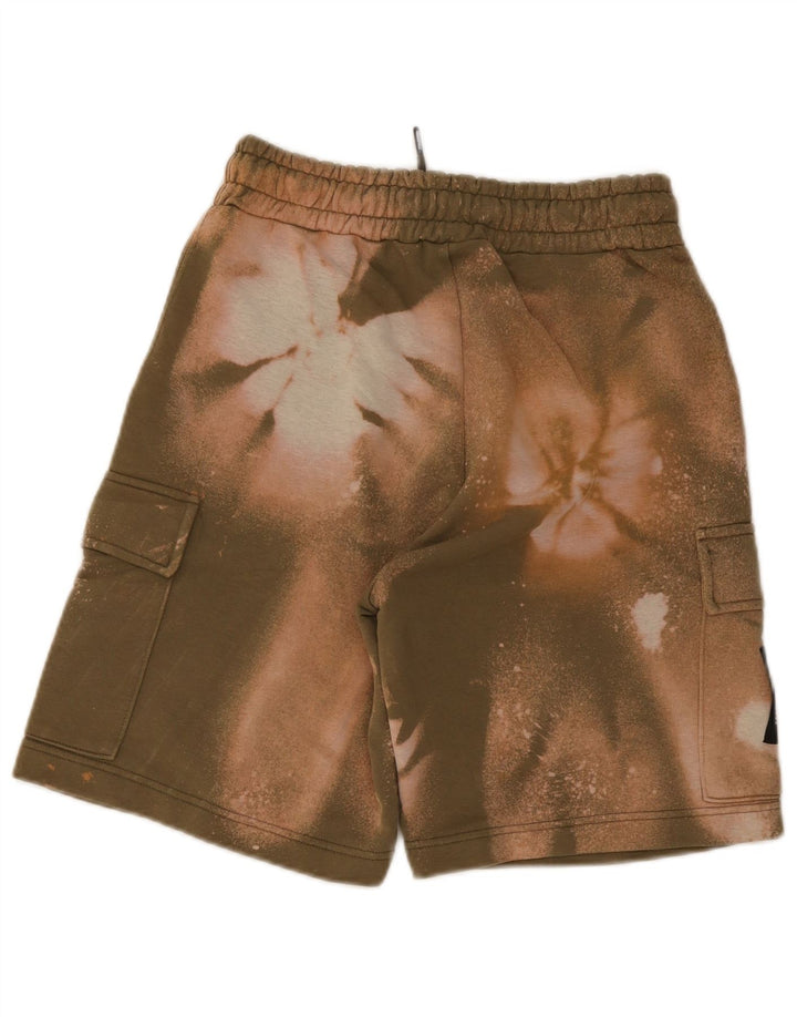 Pantaloncini sportivi cargo da uomo Starter piccoli in cotone color kaki tie-dye