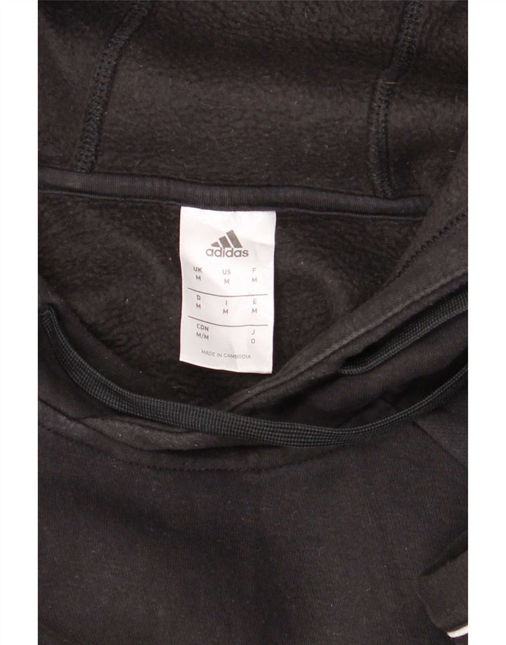 Felpa con cappuccio da uomo Adidas Medium in cotone nero