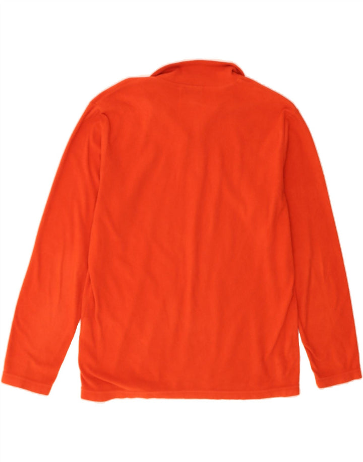 DIADORA Womens Zip Neck Fleece Jumper UK 16 Large Orange Polyester Vintage Diadora and Second-Hand Diadora from Messina Hembry 