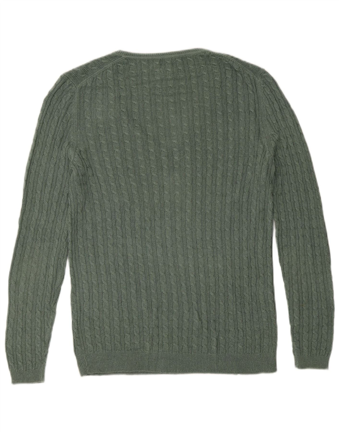 Massimo Dutti Maglione da donna con scollo a V UK 10 Small Green Viscosa