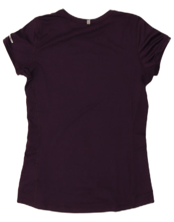 T-shirt Nike Dri Fit da donna Top UK 8 Small Viola Poliestere