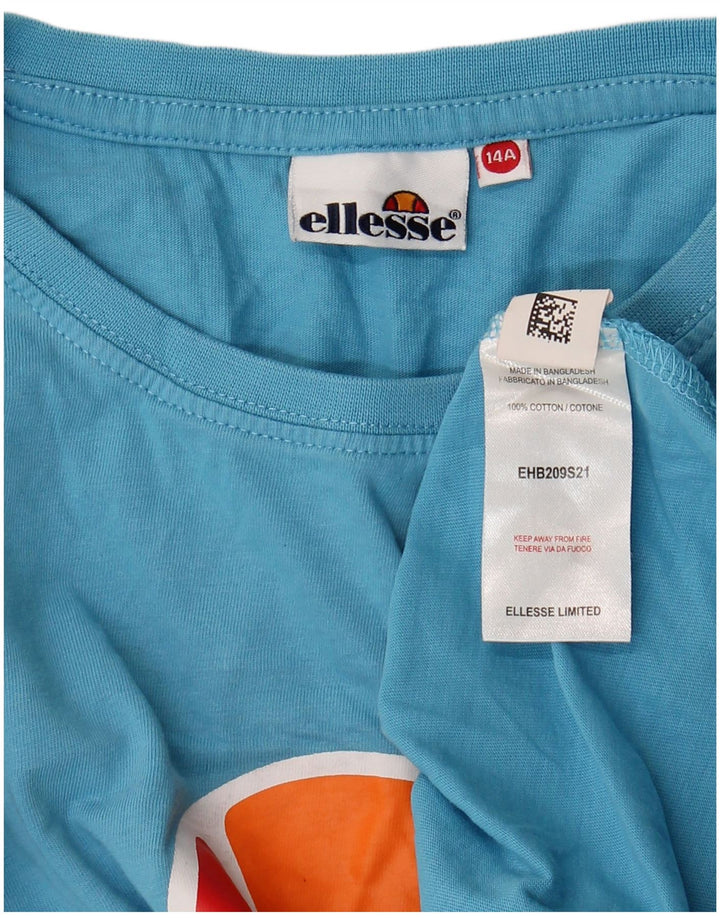 T-shirt grafica per ragazzi Ellesse Top 13-14 anni in cotone blu