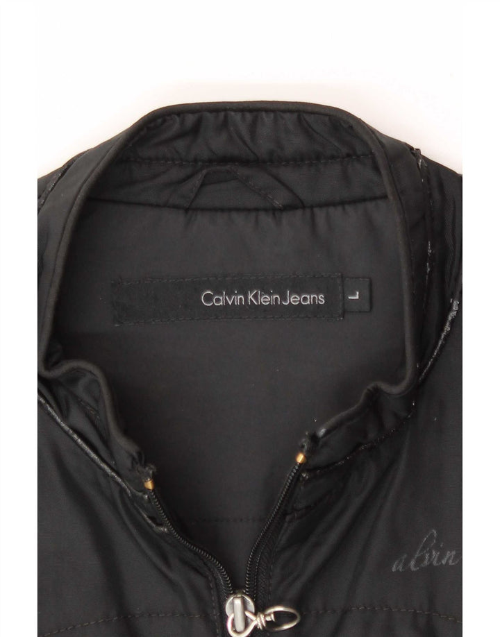 Giubbotto bomber da donna Calvin Klein Jeans UK 16 Large Nero Poliammide