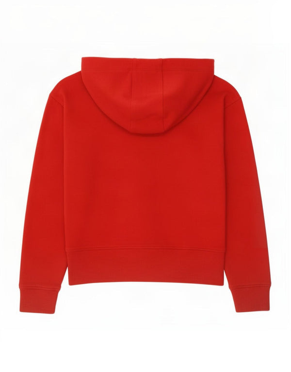 Maglione con cappuccio grafico oversize da donna Dkny UK 6 XS rosso cotone