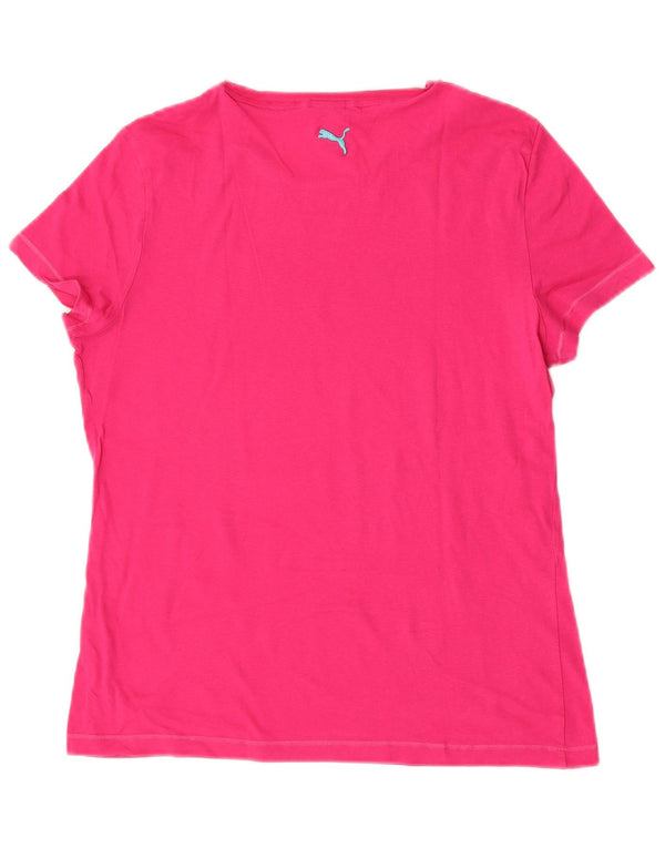 T-shirt grafica da donna Puma UK 14 rosa medio