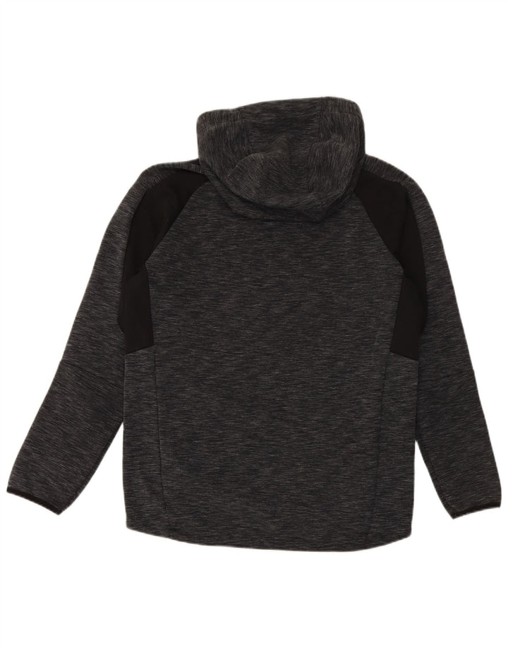 Felpa con cappuccio da uomo Puma in cotone chiazzato grigio medio