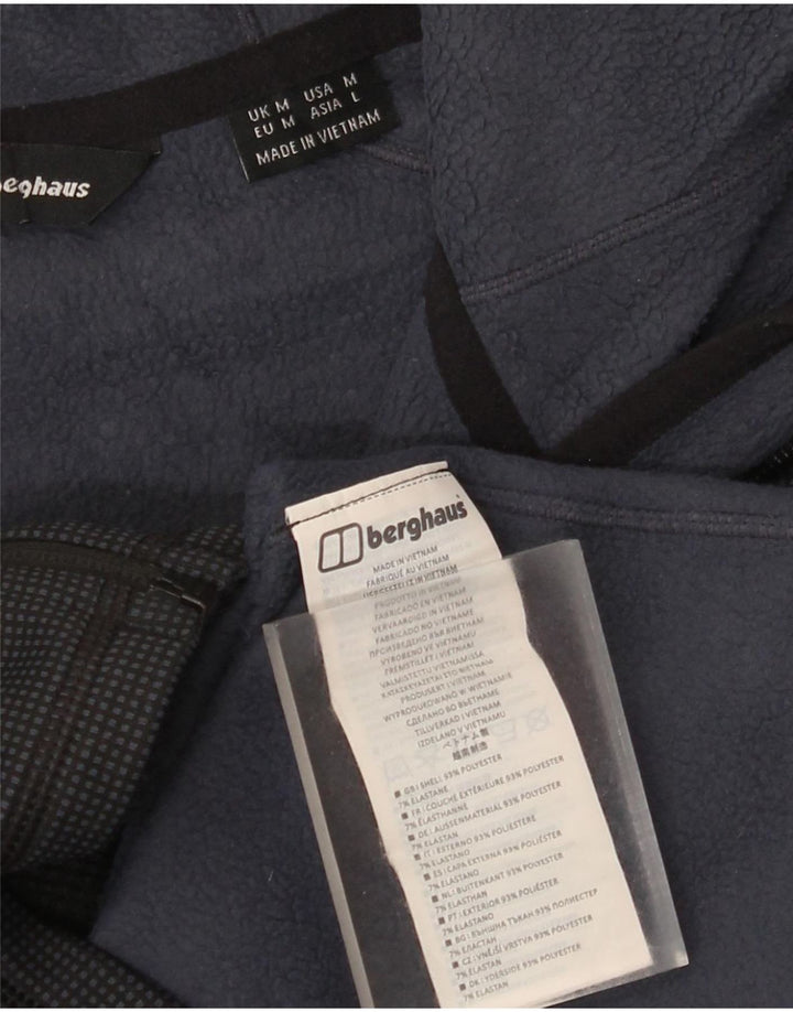 Giacca da uomo con cappuccio Berghaus, giacca media, nera, in poliestere