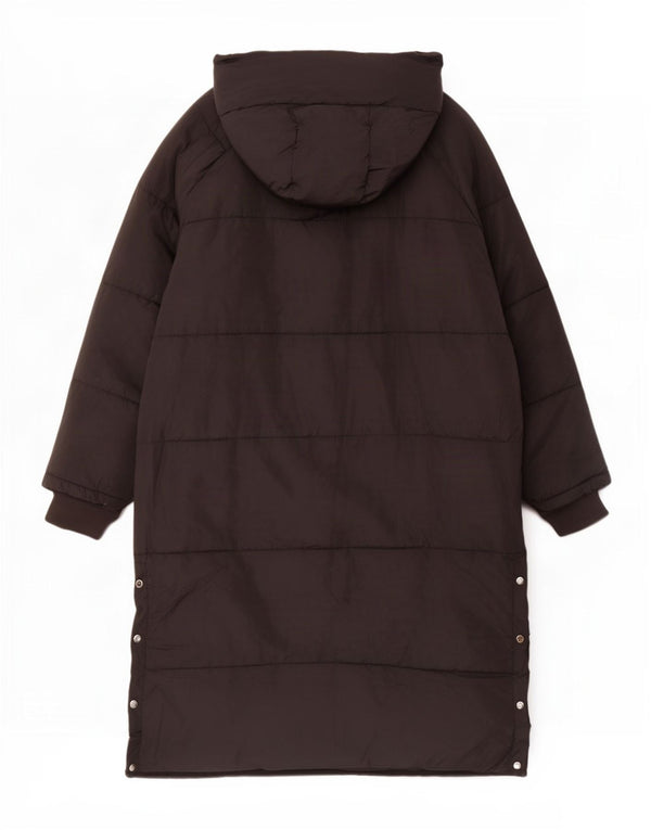 Cappotto imbottito oversize con grafica Zara da donna UK 18 XL poliestere nero
