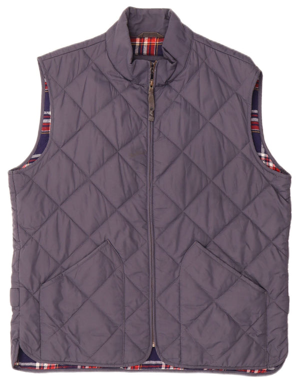 Gilet trapuntato da uomo J. Crew UK 40 grande cotone viola