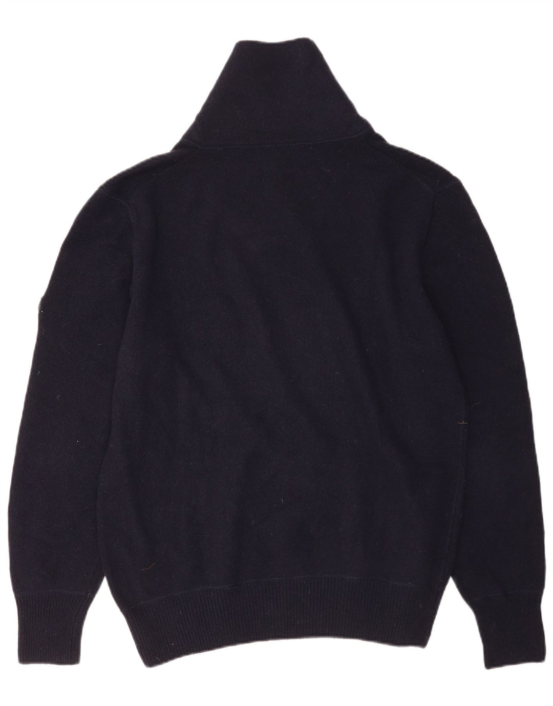 Maglione da uomo Avirex con collo a scialle, lana merino media blu navy