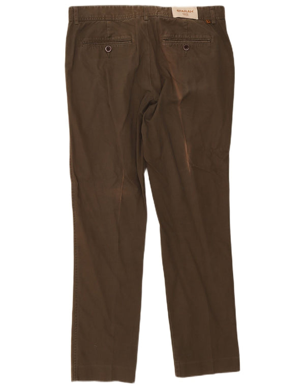 Pantaloni chino dritti da uomo Farah W32 L32 in cotone marrone