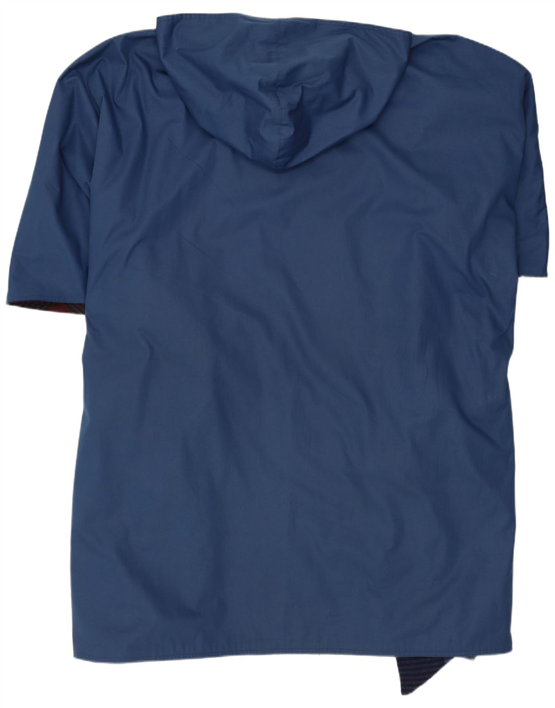 Cappotto poncho vintage con cappuccio da donna IT 48 XL blu navy