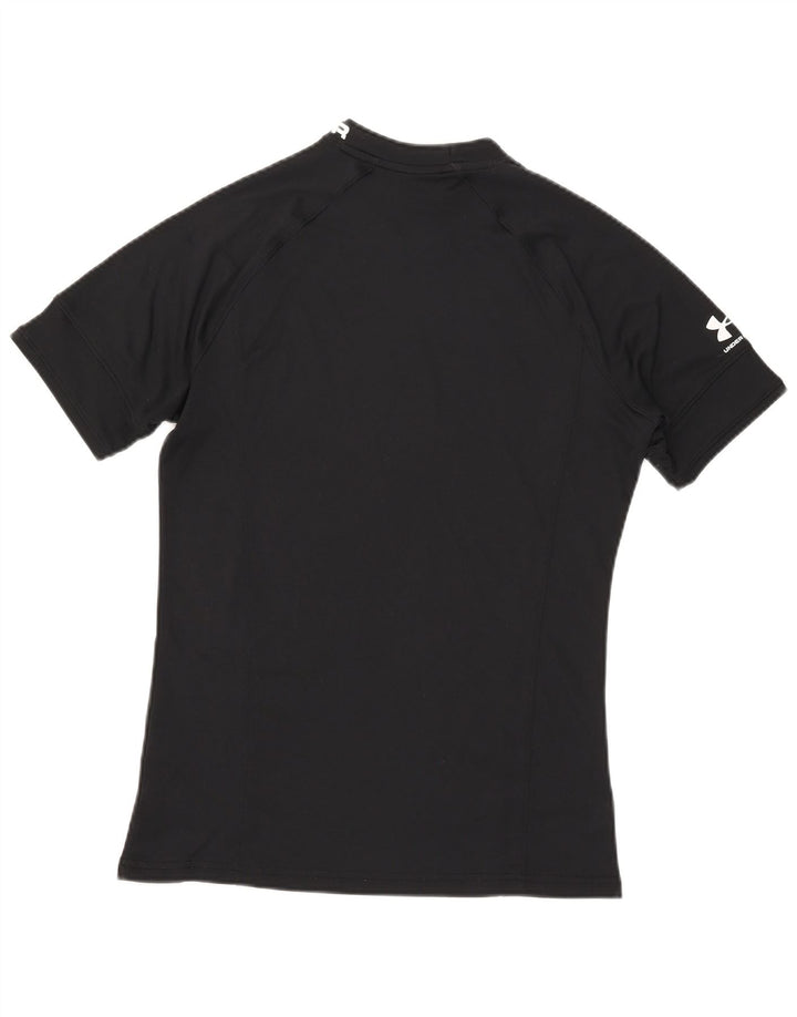 T-shirt grafica da uomo Under Armour Heat Gear Top in poliestere nero medio