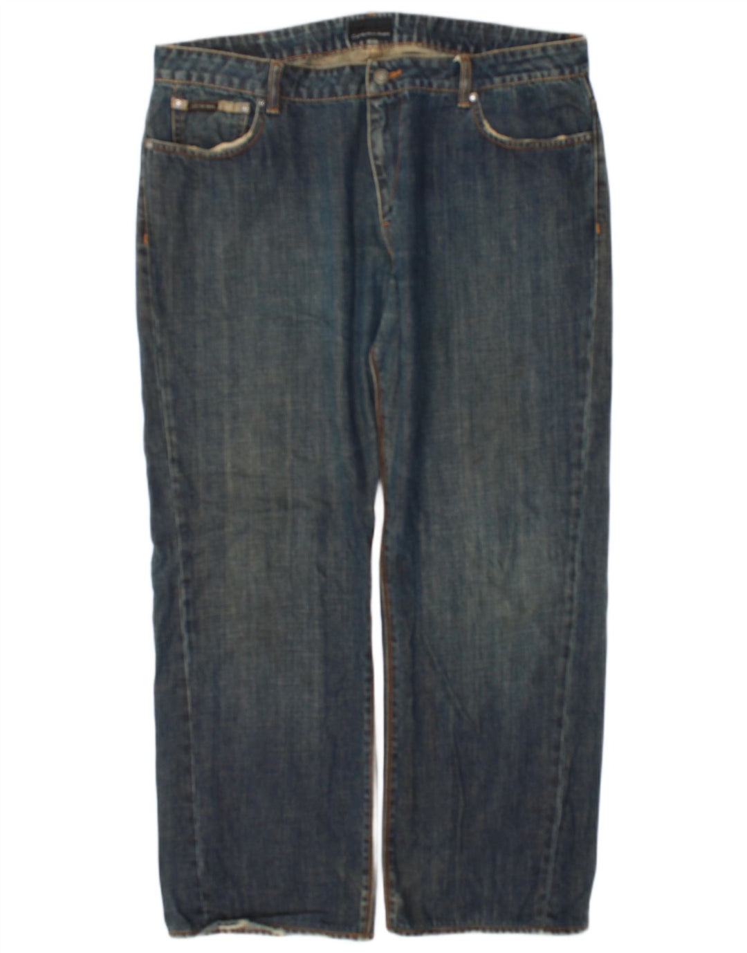Jeans dritti da uomo Calvin Klein W36 L28 cotone blu