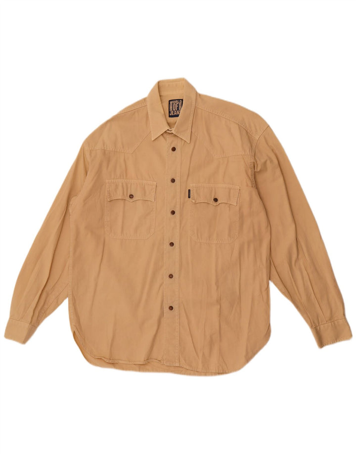 Camicia Uomo Casucci Cotone Beige Medio