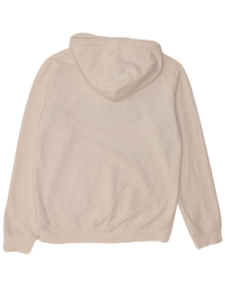 Felpa con cappuccio grafica da uomo Adidas, cotone bianco medio