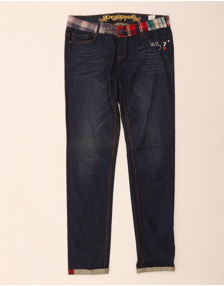 Jeans slim da donna Desigual W34 L33 cotone blu navy