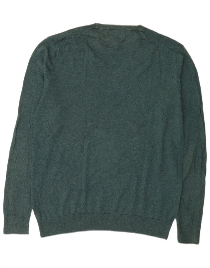 Maglione maglione girocollo da uomo Zara XL in seta verde