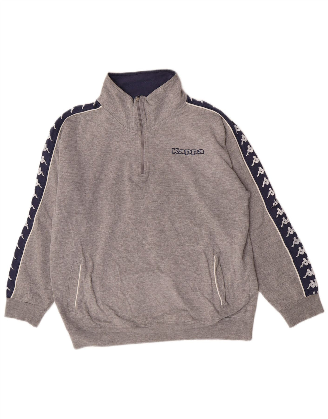 Felpa con grafica Kappa da donna, maglione UK 14, colore grigio medio