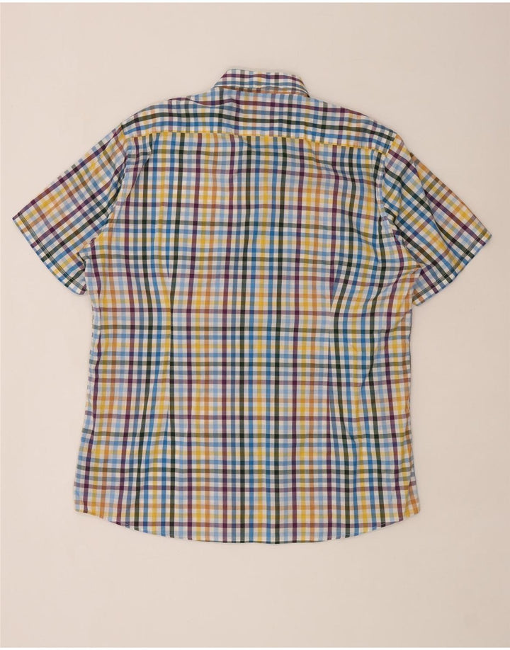 Camicia a maniche corte da uomo Barbour 3XL in cotone a quadretti multicolore classico